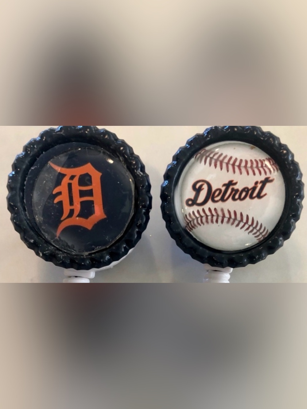 Detroit Blue Tigers Baseball ID reels badge holders RN nurse alligator Swivel